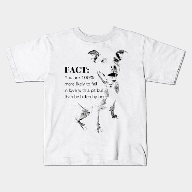 Pit Bull Fact... Kids T-Shirt by veerkun